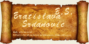 Bratislava Srdanović vizit kartica